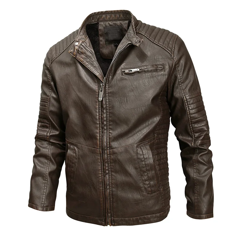 

New Men's Leather Jackets Motorcycle PU Jacket Male Casual Leather Coats Slim Fit Mens clothing jaqueta de couro masculina