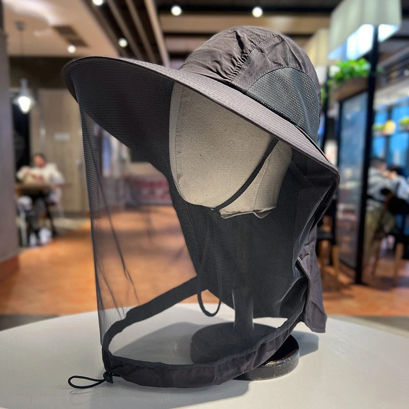 Gorra de Pesca para Exteriores, Sombrero Antimosquitos e Insectos, Gorra de Pesca con Malla Protectora para la Cabeza y el Rostro, Sombreros de Camping, Gorra de Pesca