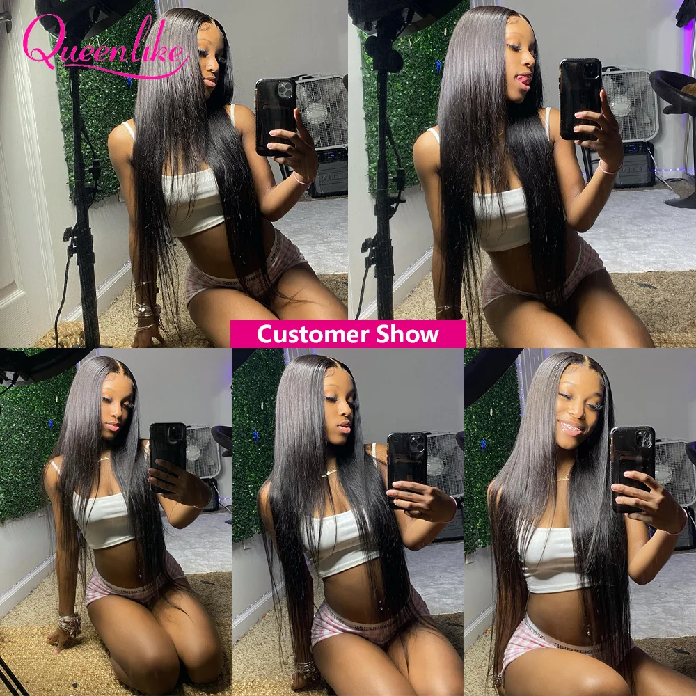 Queenlike 30 38 40 inch Straight Human Hair Bundles Brazilian Raw 10A Human Hair Top Quality Hair Extensions for Women