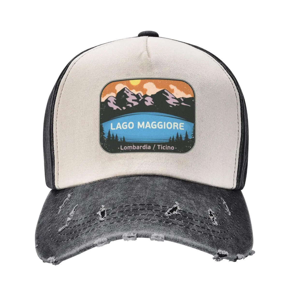 

Lake Maggiore, Lago Maggiore, Italy - Switzerland Baseball Cap Hat men Golf Mountaineering Vintage Female Men's
