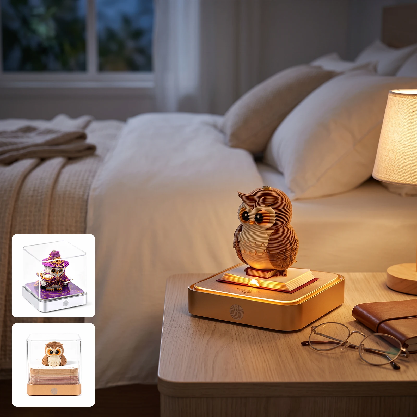 3D Calendar 2027 with LED Light Battery Operated for Desk Present 3D Calendar 2027  Desk Time Piece Calendar 2027 Tear Off