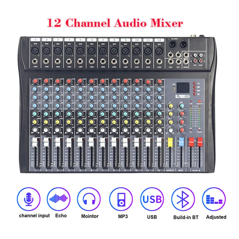 loudspeaker accessories dj mixing board studio master 12 channels radio studio kit de mini audio mixer