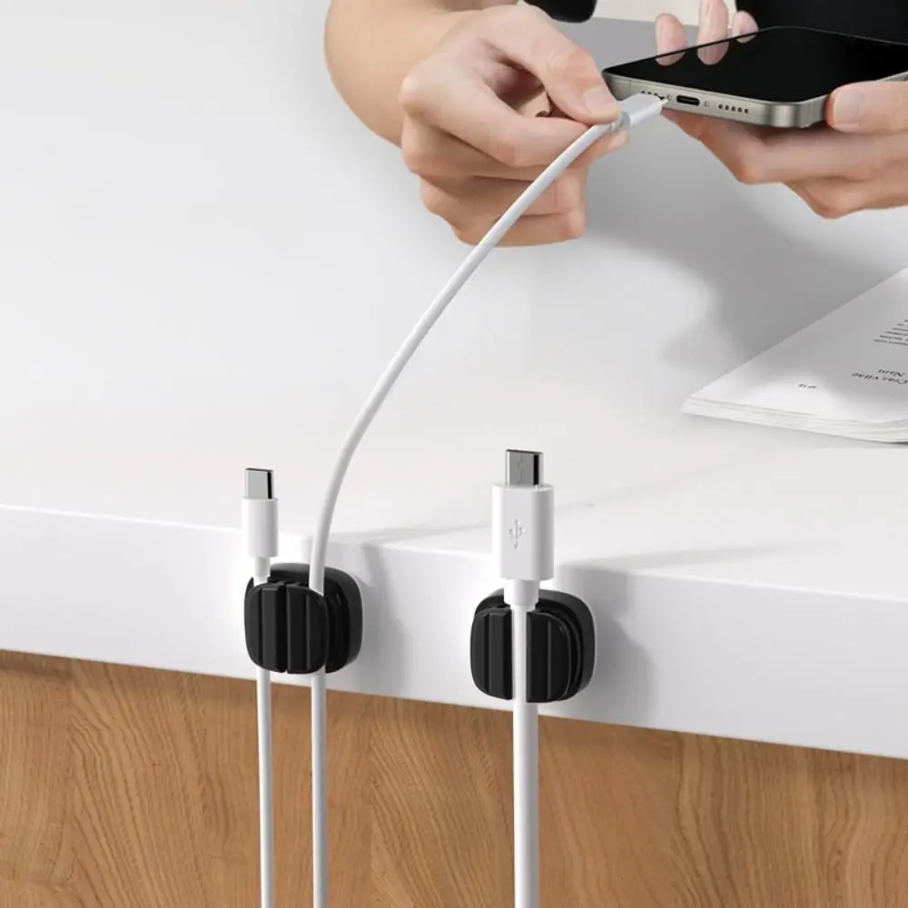 1/3pcs multifunktion aler selbst klebender Kabel organisator 3 Steckplätze Desktop-Kabel halter Organizer ordentliches Management Ladekabel clips