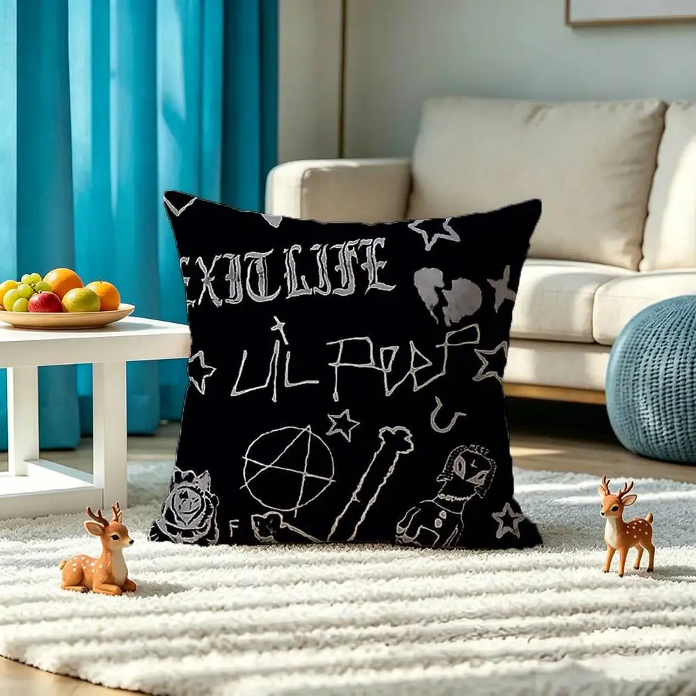 L-Lil P-Peep Stars Shopping Pillow Case Square Double-Sided Sofa Cushion Cover Bedroom Bedside Pillow