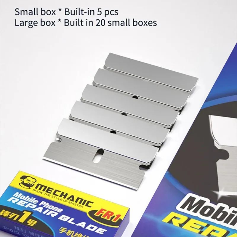 ميكانيكي FR1 شفرة فولاذية كربونية صلابة عالية للهاتف المحمول شاشة LCD إطار OCA الغراء المستقطب مزيل الفيلم أدوات تنظيف #5