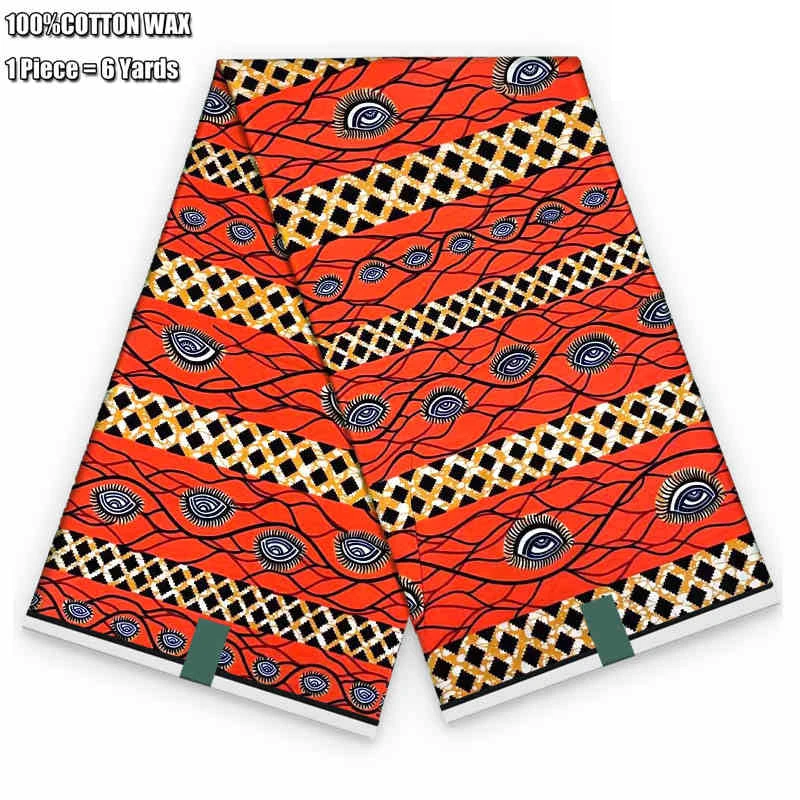 Tela con estampado de cera Ankara, tela Real de cera africana de alta calidad, 100% algodón, suave, africana, auténtica cera Real garantizada para coser