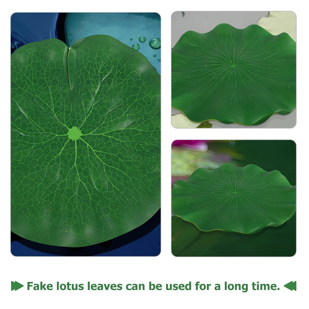 

2 Pcs EVA Lotus Leaf Decorations Artificial Floating Pond Floats Realistic Fish Tank Pool Garden Ornament Simulation