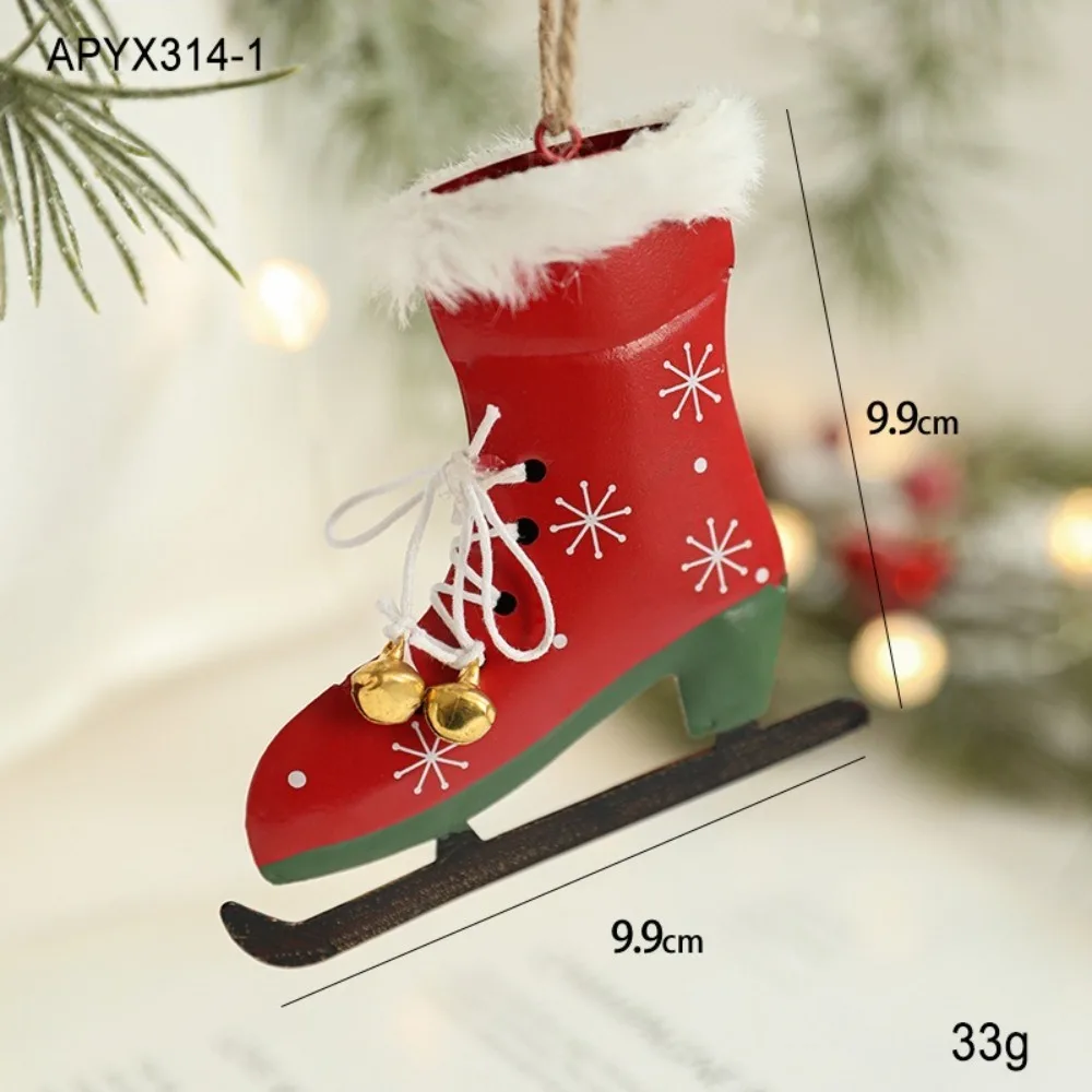 

Iron Craft Christmas Ornament Boot Stocking and Hat Designs Hangging Christmas Decoration Handmade Delicate