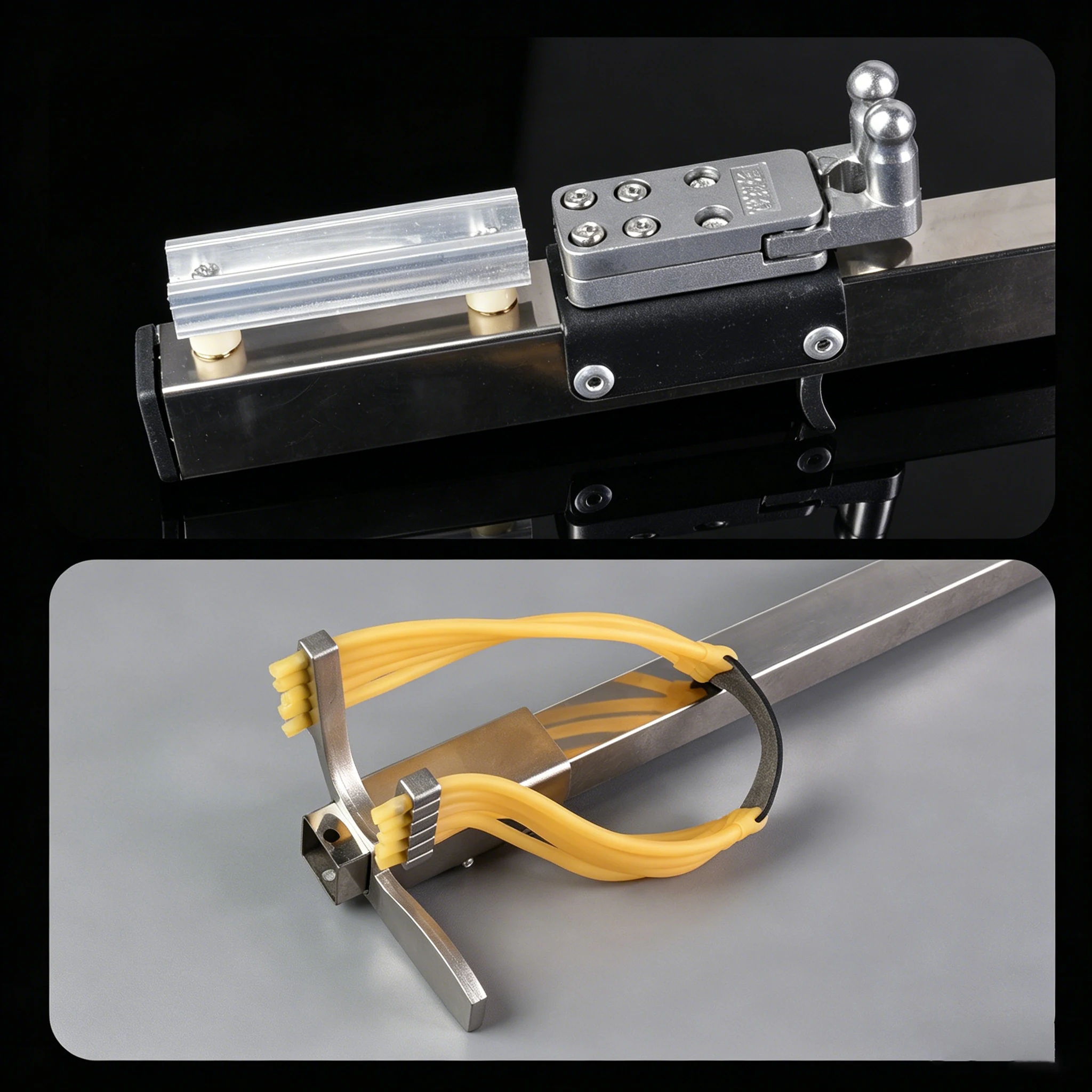 Pro-Grade CNC Slingshot Kit｜304 Stainless Steel Parts, Customizable Long Handle, Free Assembly for Outdoor & Target Practice