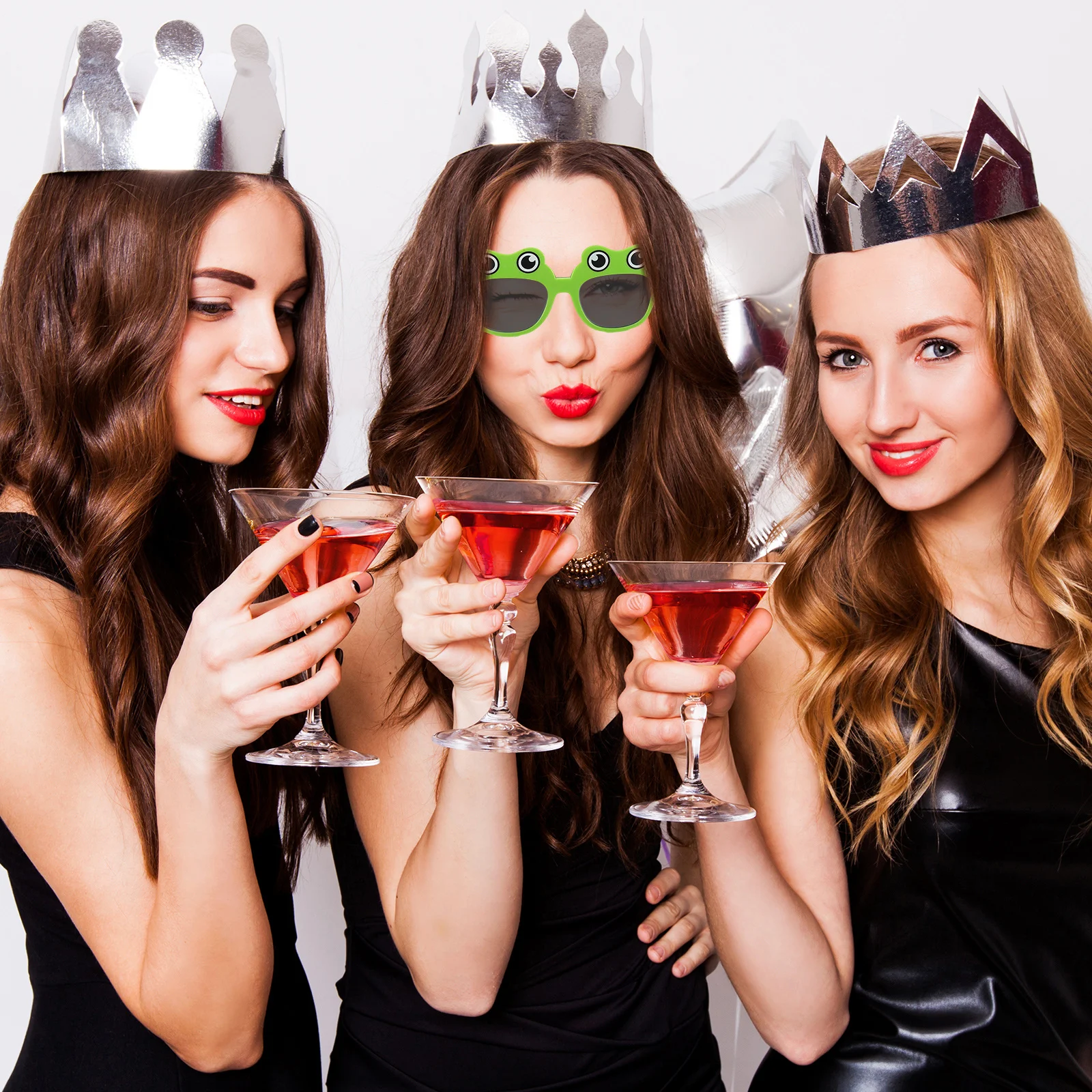 แว่นตากบตลก 4 ชิ้น ทำจากพลาสติก สำหรับงานเลี้ยงวันเกิดผู้ใหญ่ ถ่ายรูป ปาร์ตี้ฤดูร้อน สไตล์ทรอปิคอล