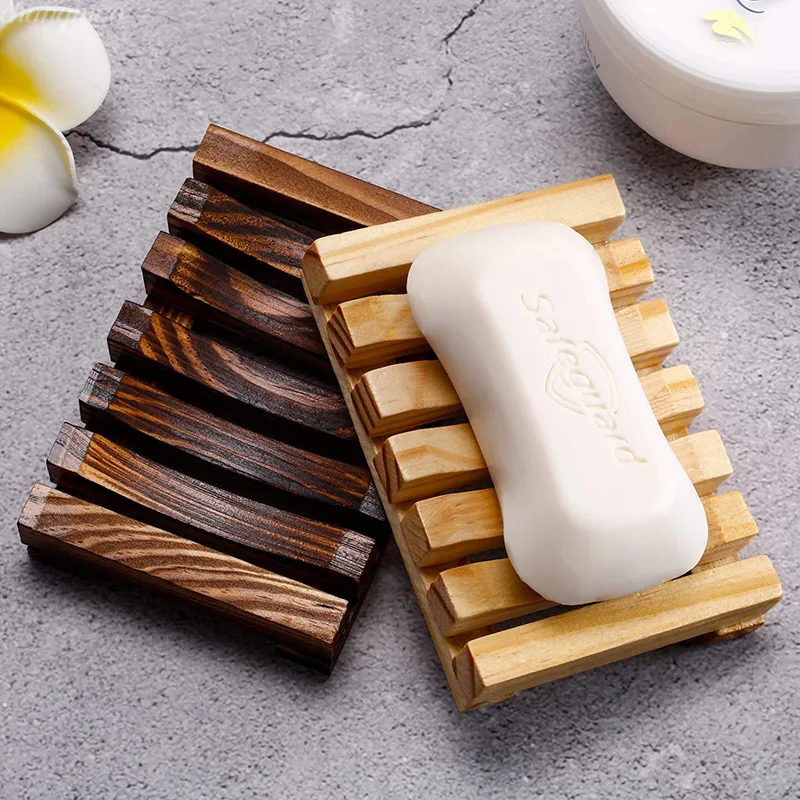 Suporte de Sabonete de Bambu Natural, Organizador de Sabonete de Madeira para Banheiro, Caixa de Drenagem de Sabonete Anti-Mofo, Acessórios para Banheiro