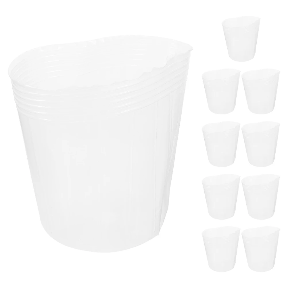 

10 Pcs Flower Pot Lining Flowerpot Inner Potted Plant Transparent Plastic Basket Liner