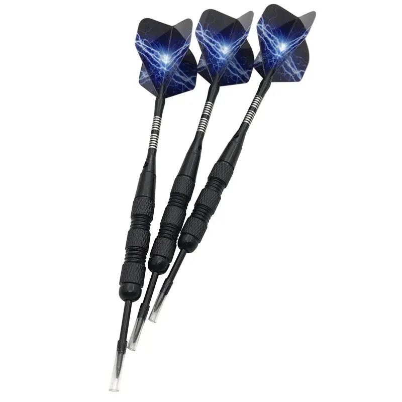 3pcs/set Of 20g Quality Professional Black Darts Set Black Aluminum Rod Darts Wing Darts Entertainment