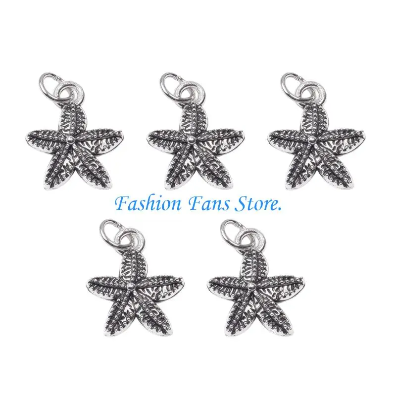  Unique Sea Star Crystal Pendant Lightweight Alloy Ornament DIY Necklace Decoration
