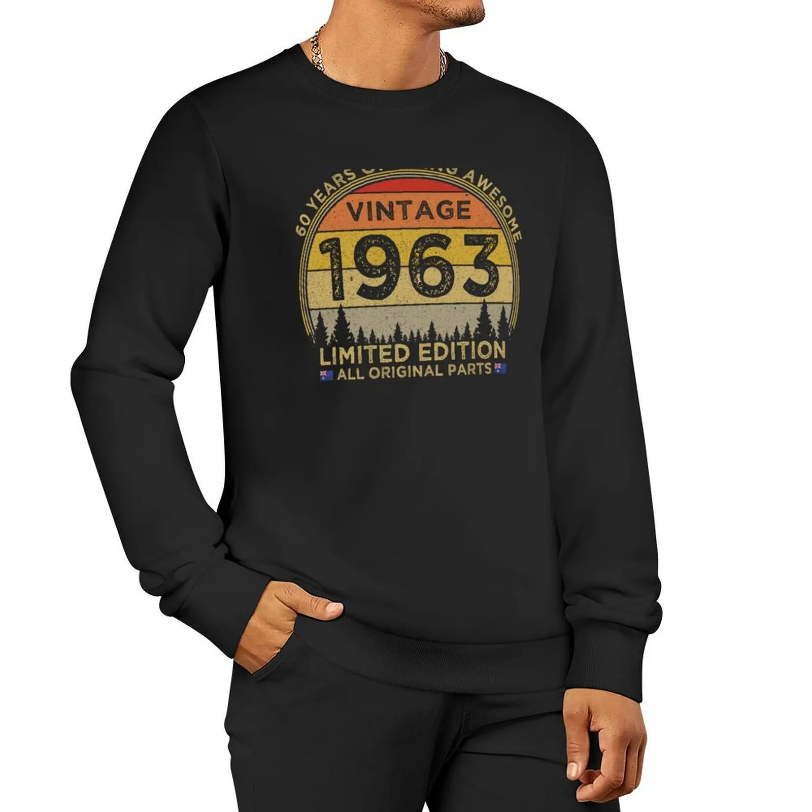 

60th Birthday Vintage 1963 Limited Edition Patriotic Australia Sweatshirt men clothes new in hoodies & sweatshirts