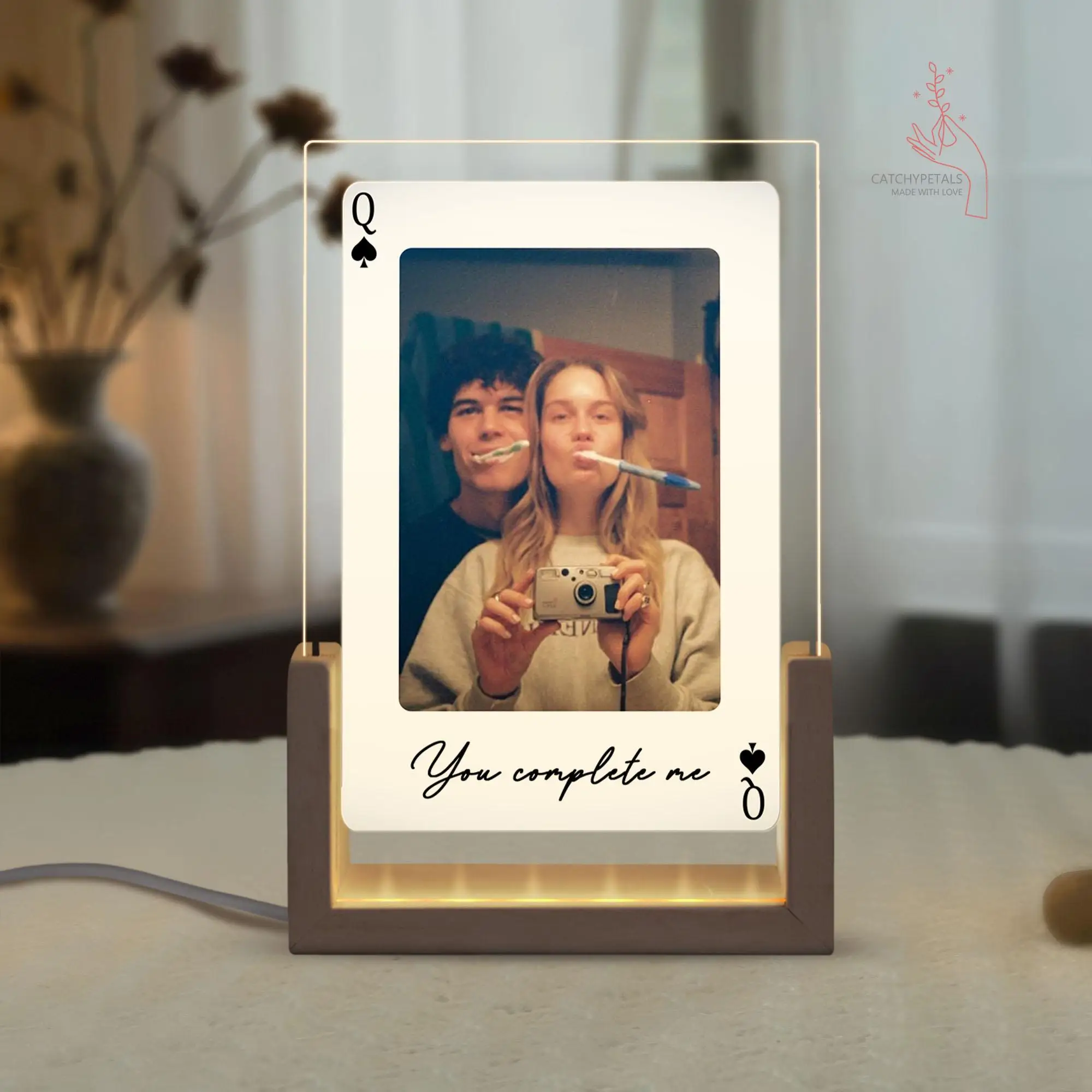 

Valentine Day Personalized Couple Photo Acrylic Night Light Desktop Decoration Love Gifts Decor Ornament Romantic Memorial