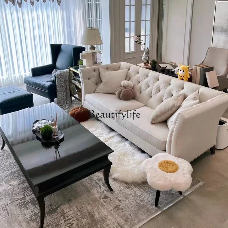 *طاولة قهوة أمريكية فاخرة من الخشب الصلب، طاولة قهوة مستطيلة من خشب الجوز الداكن، طاولة غرفة المعيشة
