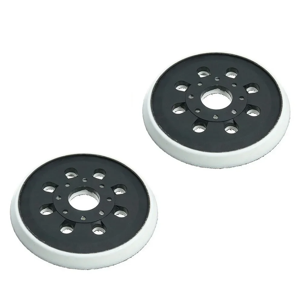 2pcs Backing Pad 125mm Sanding Pad Hook และ LOOP สําหรับ GEX125-1AE PEX220 8 หลุม Hook และ LOOP Sanding Pads Sander เครื่องมือขัด