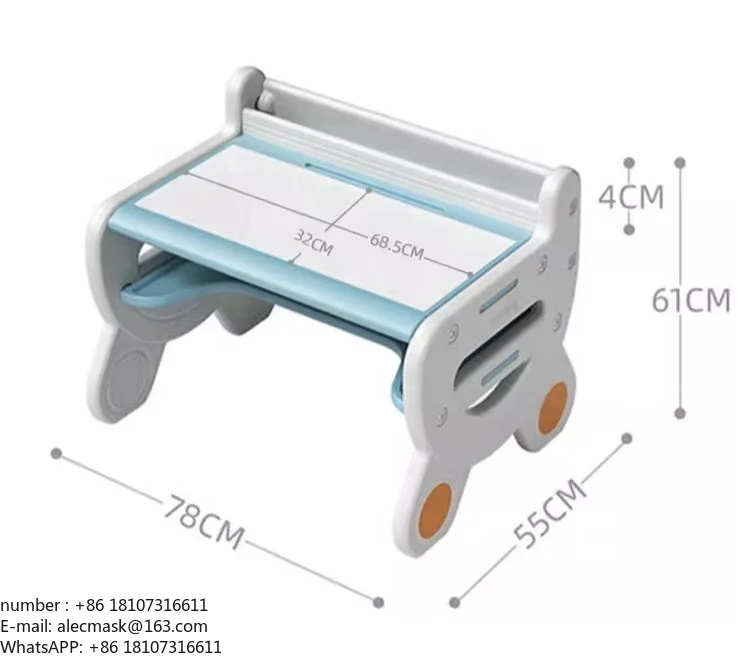 Children's Adjustable Height Drawing Infant Learning Chair and Table Set Toddler Table and Chair Children's Table and Chair Set