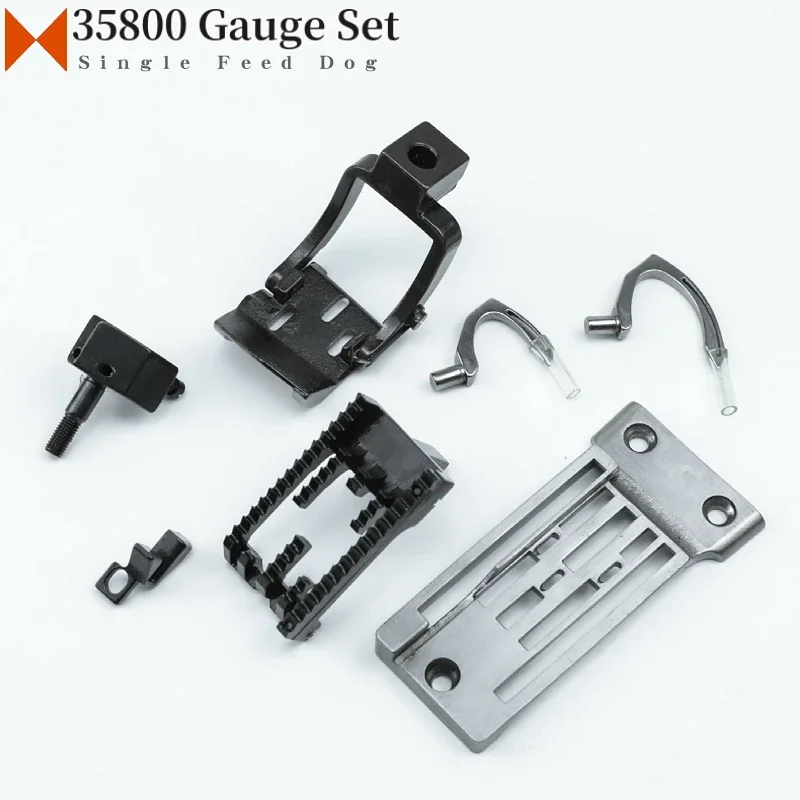 Gauge Set For Union Special 35800 3-Needle Feed off the Arm Double Chain Stitch Sewing Machine For Heavy Fabric Single Feed Dog
