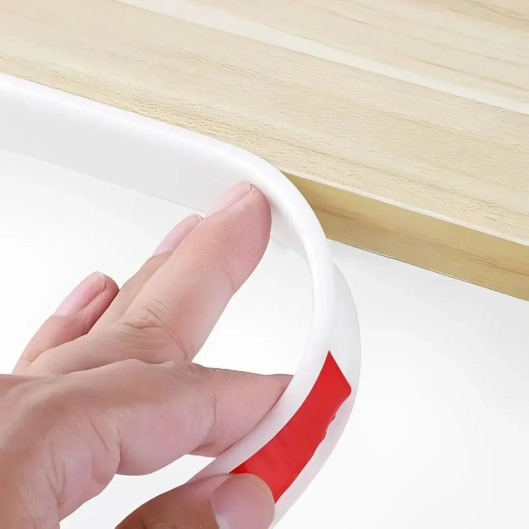 1 Stück 5 m/196,85 Zoll selbstklebender PVC-Kantenanleimstreifen, Dichtungsband, U-förmiger Streifen für Möbel, Schrank, Schreibtisch, Kantenschutz – Detail 5