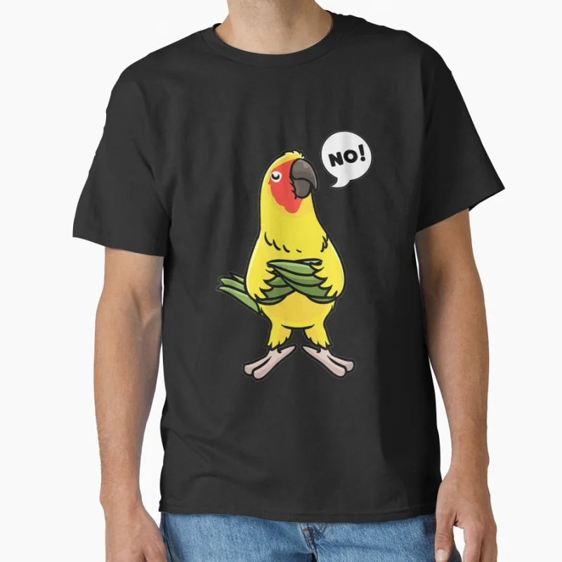 

Sun Stubborn Parakeet Cute Sun conure 1126 Pet bird Gift T shirt for man Large size Tops Funny parrot Graphic Printed clothes
