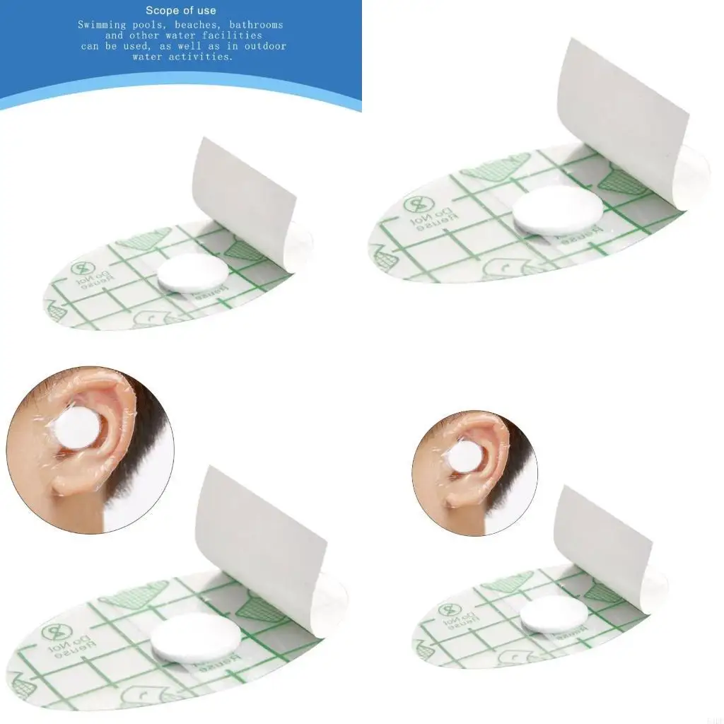 54DF ترقية غطاء الأذن مقاوم للماء للطفل سهلة التطبيق والحمل الطفل ودية الأذن درع الأذن حاجز بقع للرضع #1