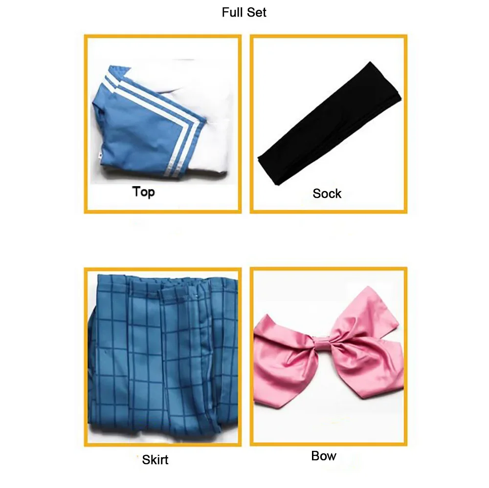 أزياء أنيمي دانغان رونبا دانغانرونا مايزونو ساياكا التأثيرية زي فتاة المدرسة مجموعة تنورة نسائية فستان حفلات الهالوين #5