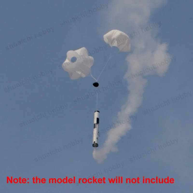 Parachute blanc Dia 1 mètre 544 Parachutes en tissu spécial capacité de charge 2kg parapluie extérieur jouet pour modèle de Drone fusée RC 1 pièces