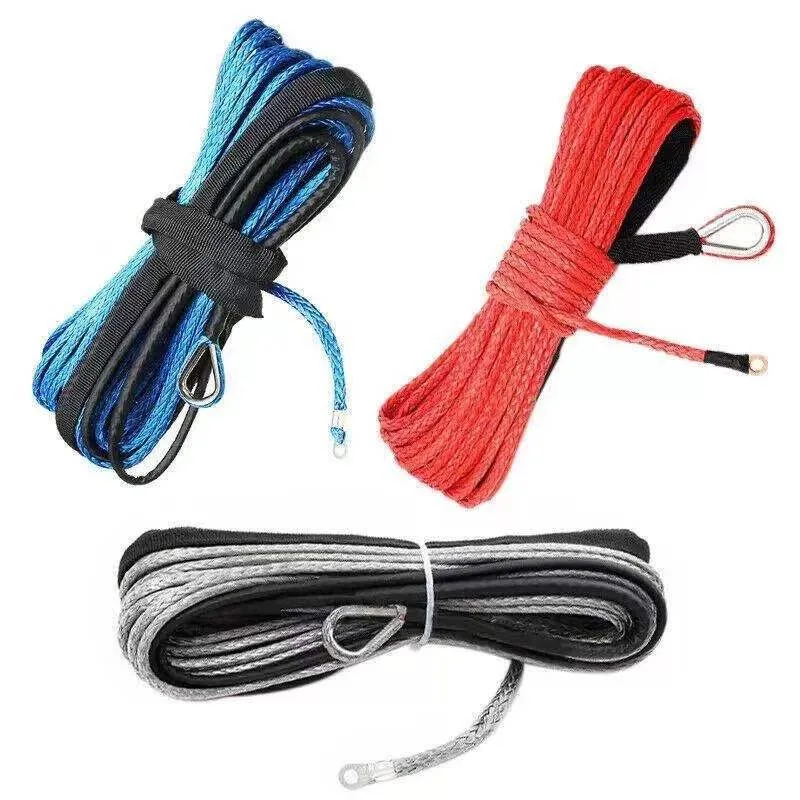 Pkx For Motorcycle Towing Rope Winch Line 7700 Lbs 2.5T Load-bearing Synthetic Fiber Car Accessories Truck Trailer Off Road 15M