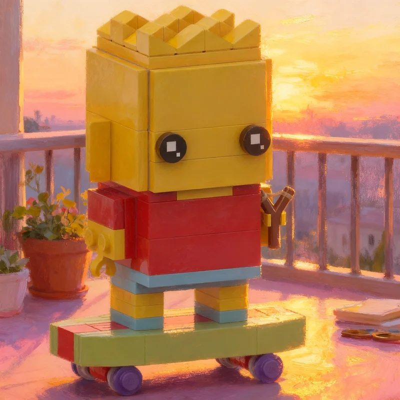 

Набор из 105 деталей MOC: Барт Симпсон (Симпсоны) Brickheadz – Конструктор, Идеальный Подарок на Рождество, Развивающая Игрушка-Конструктор