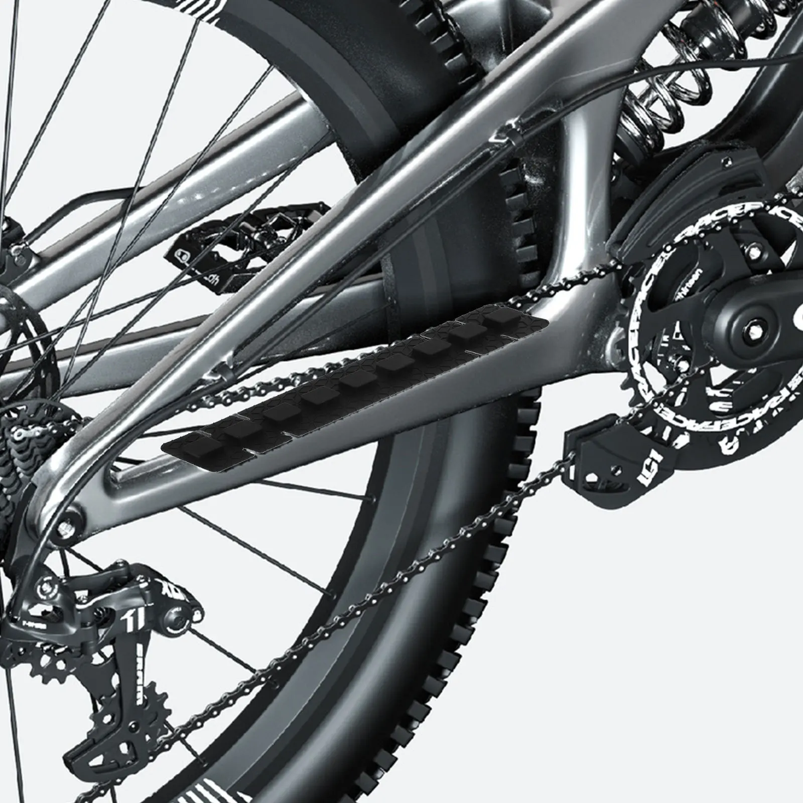 Chainstay Protector Silicone Cushion For Frame Protection Mountain Bike Road Bike Anti-Uv Sandproof Lightweight Cycling