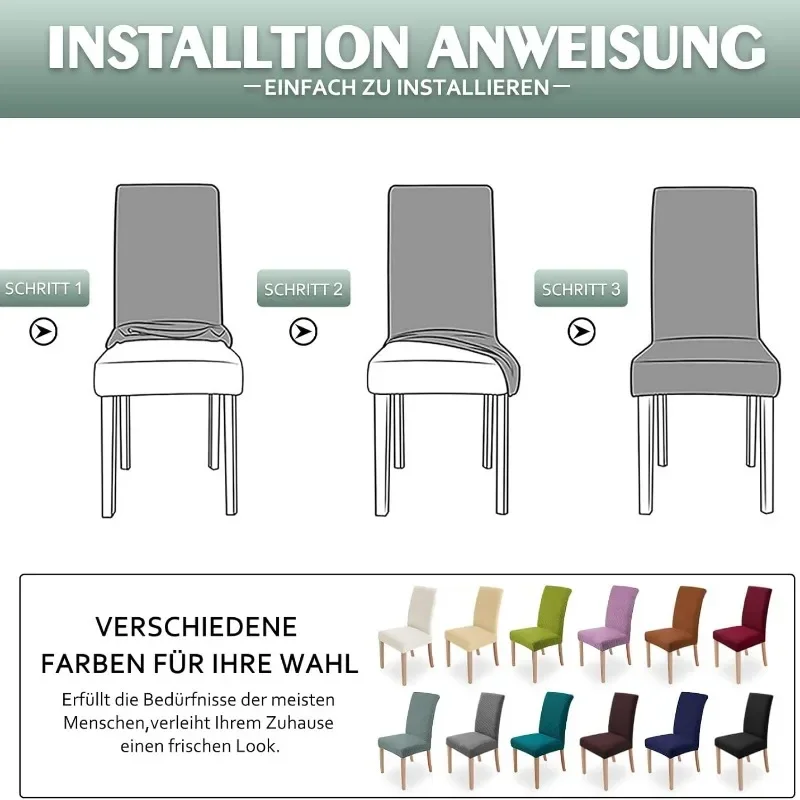 Adjustable Dining Chair Covers Washable Protective Dining Room Elastic for Chairs for Banquets Office Home Restaurant Bar