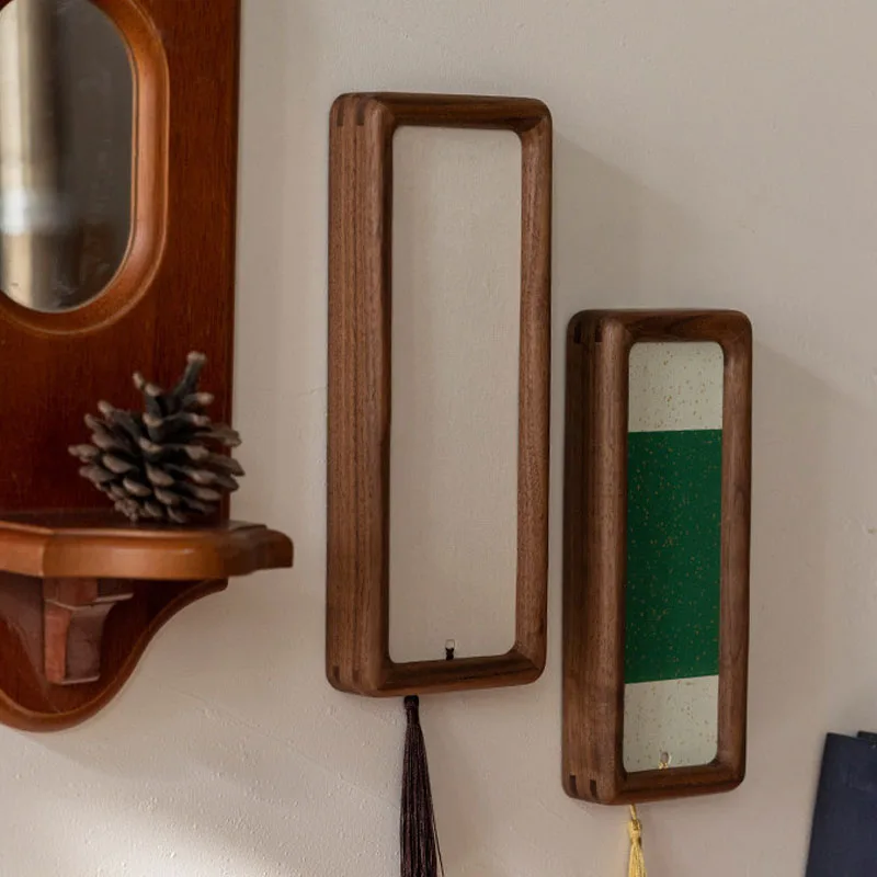 Rectangular Solid Wood Photo Frame High-Quality Thicken Walnut/Teak Mortise and Tenon Small Picture Frame Display Desktop Decor
