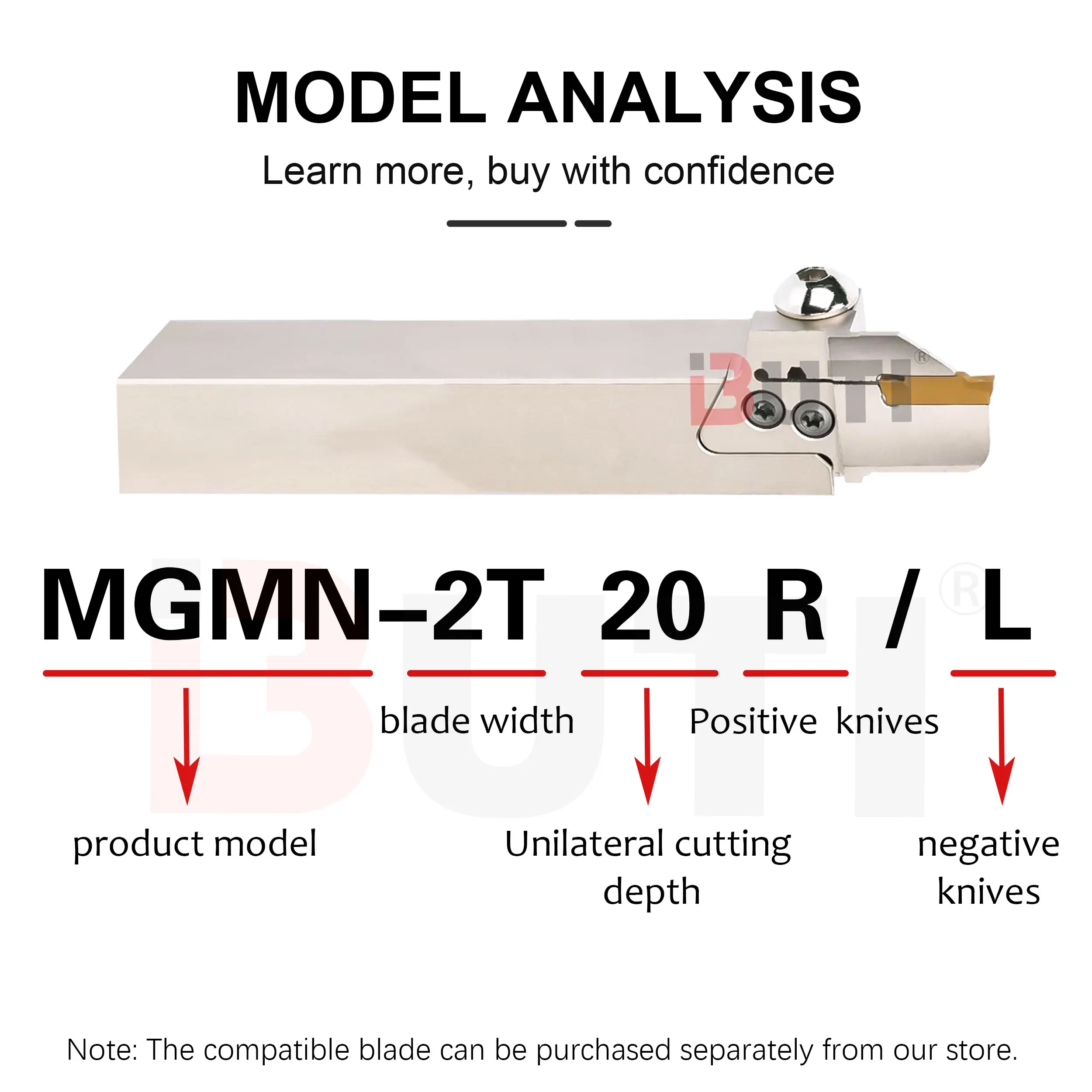 AFQCR/L1616 2020 2525 3232 Combination Interchangeable Head External Groove Knife MGMN1.5T5R Blade Head Face Groove Cutting Tool