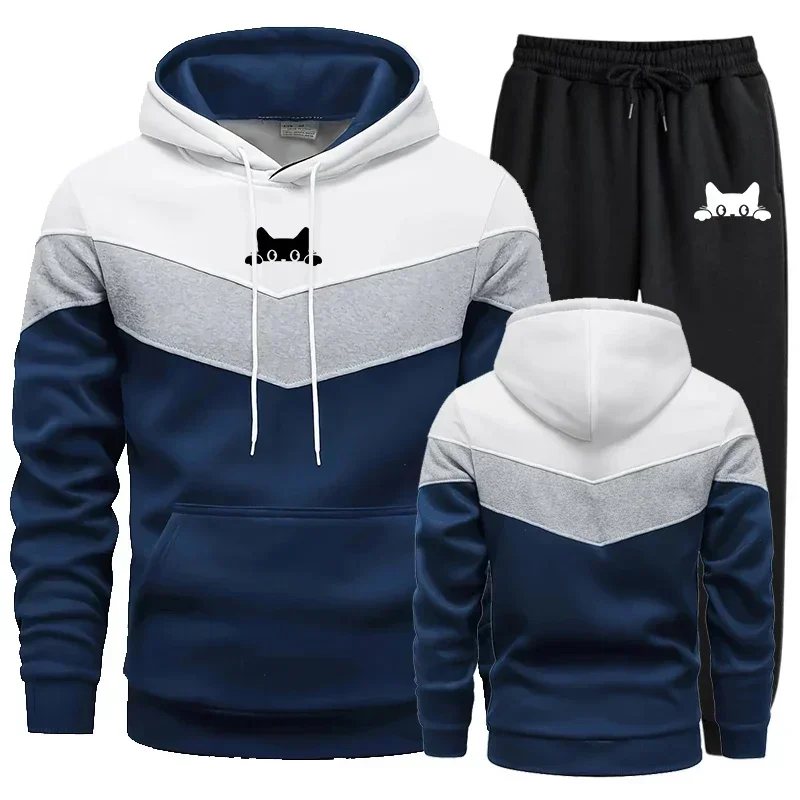 

Men's Clothing Casual Sweatshirt Suit Sweatshirts for Men Daily Tricolor Hoodies Hot High Quality 2025 Sports Tracksuit Jogging
