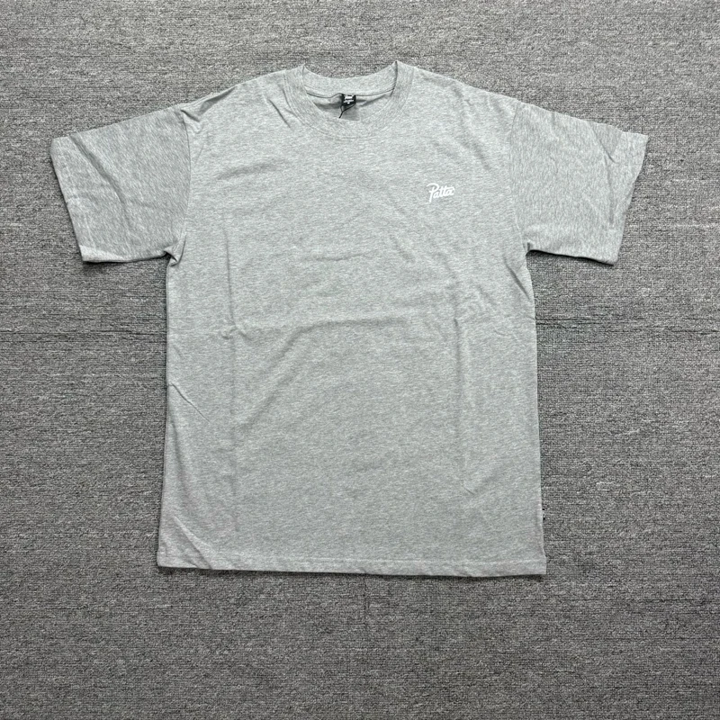 Bestselling Fashion Casual Basic Short Sleeved Top High-quality Classic Gray Patta T-shirt New Style