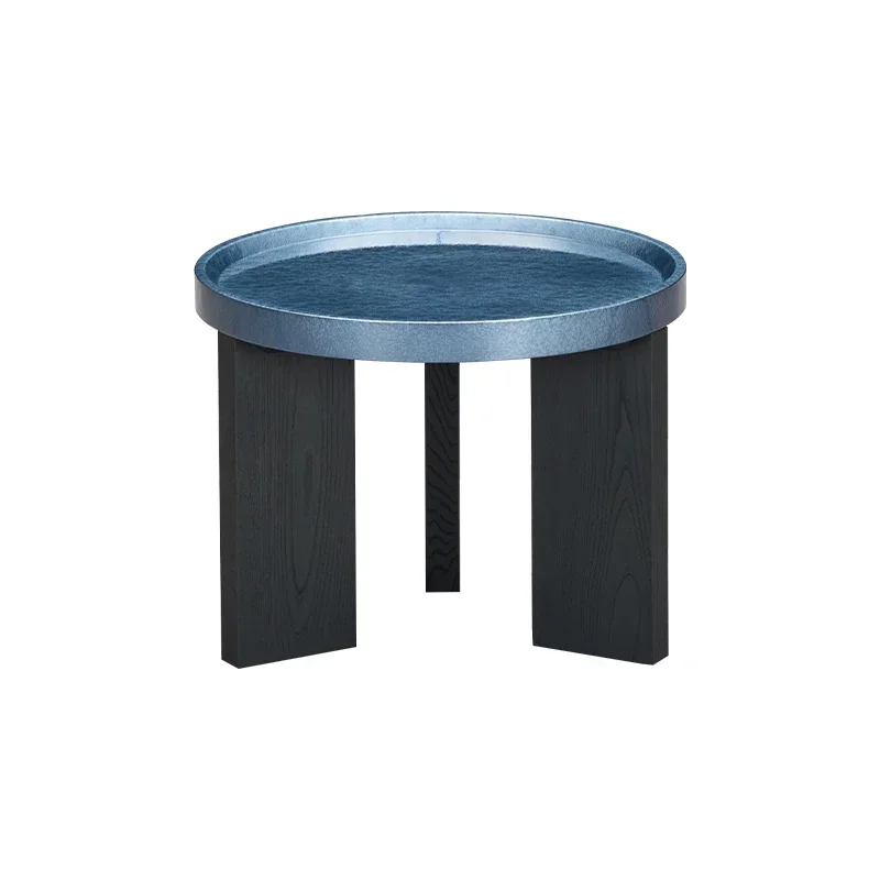 Italian light luxury round coffee table water ripple paint process highlights the coffee table