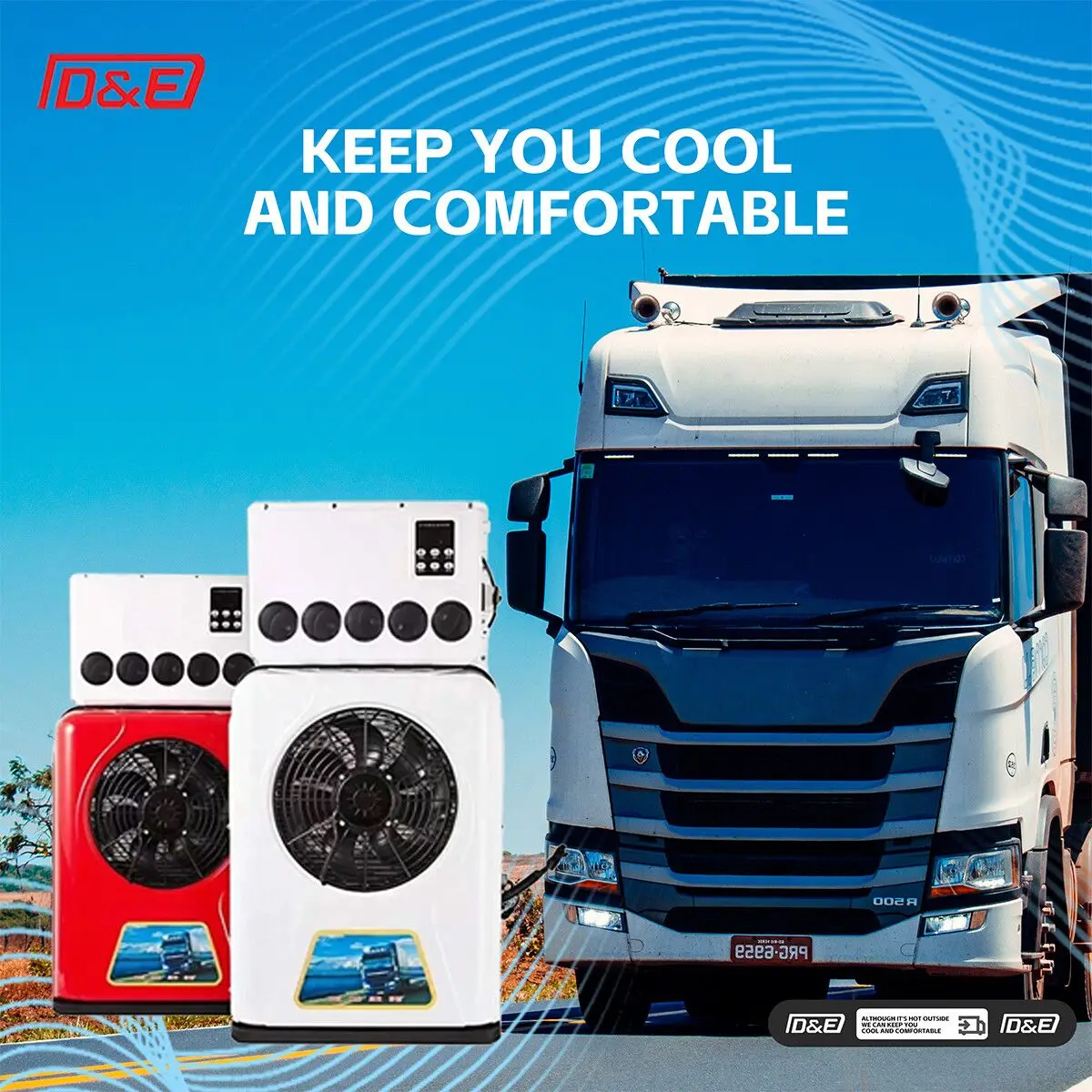 12V 24V Factory Directly Parking Split Air Conditioners DC 12V 24V Battery Powered For Truck RV