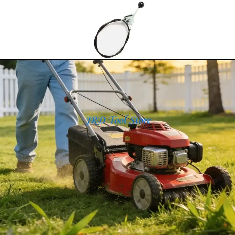 A2UD Mower Pull Cord With Metal Finished Handle And Braided Steel Wire For Long Lasting Use