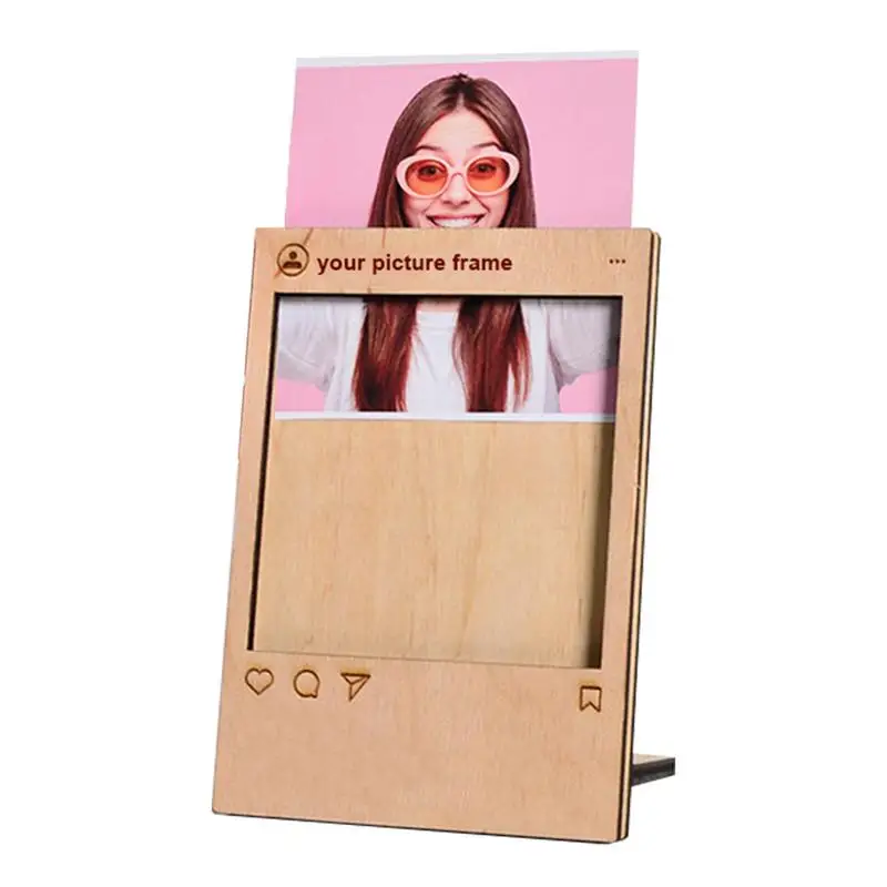 Wooden INS Frame Personalized Printed Plaque Gift For Her, Christmas Valentine's Day, Gifts for Couple Girlfriend Family,