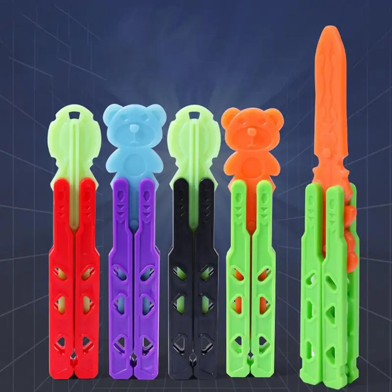 Glow In The Dark  3D Gravity Fidget Toys Folding Gravity Carrot Fidget Toy  Stress Relief Sensory Toy For Office School Home