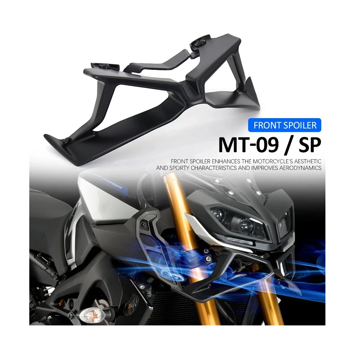 Motorcycle Front Downforce Spoilers MT09 SP Downforce Naked Frontal Spoilers for YAMAHA MT 09 MT-09 2017 2018 2019 2020