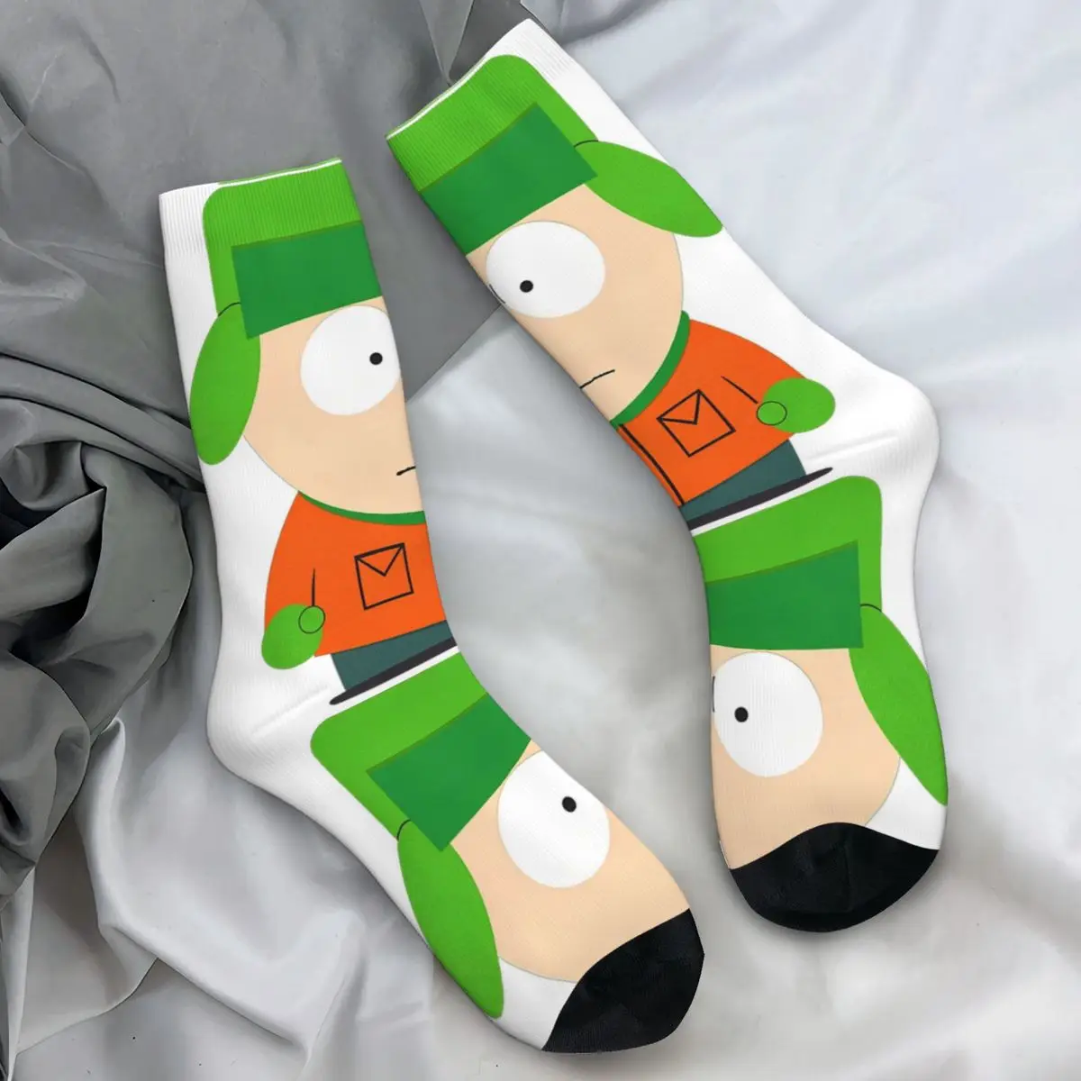 South-Parks Stockings Women Men Kyle Broflovski Socks Soft Leisure Socks Winter Cycling Anti Skid Printed Socks Gift