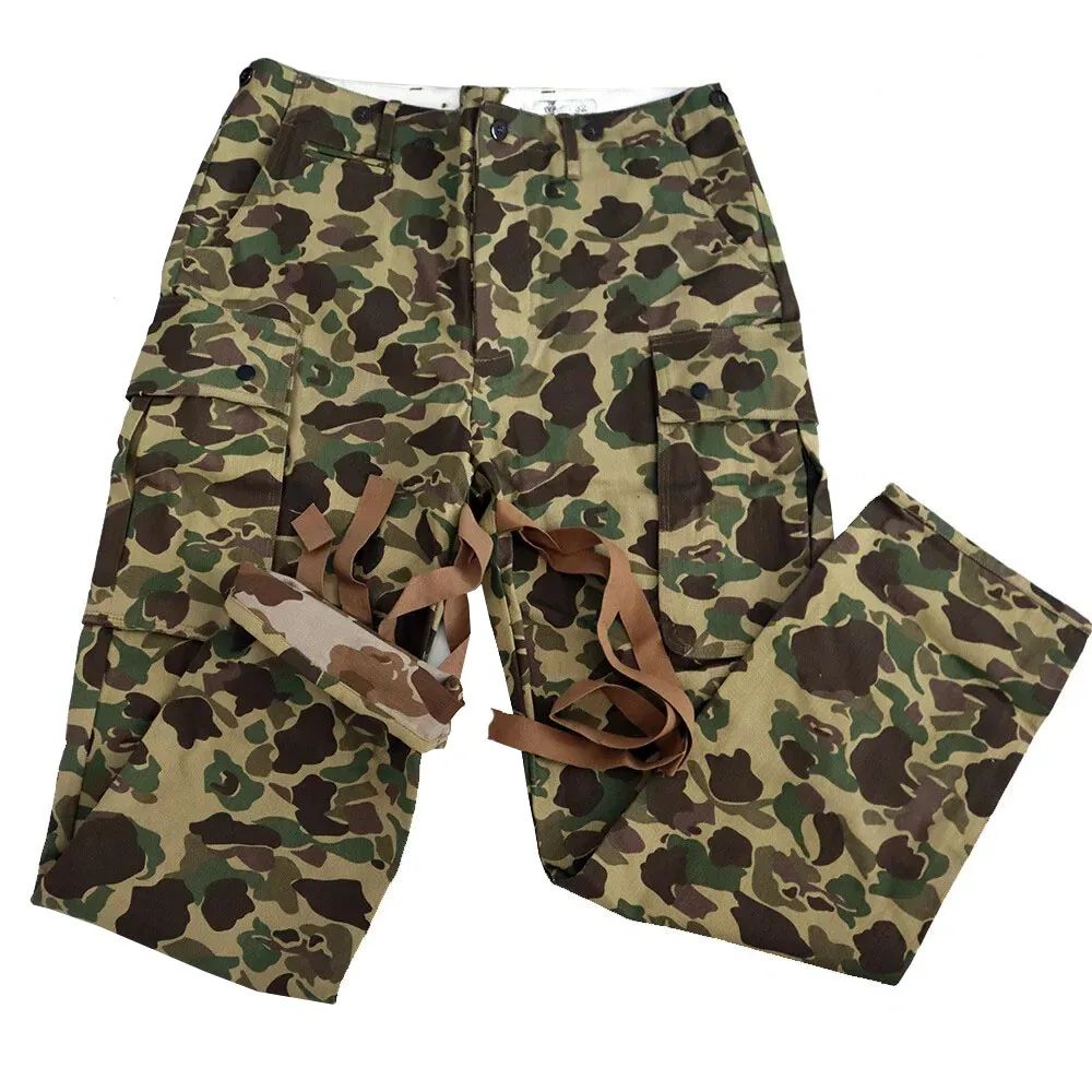 WWII American M42 Pants Paratrooper Duck Hunting Camo Sweatpants Running Trousers Tactical Retro WW2 Training