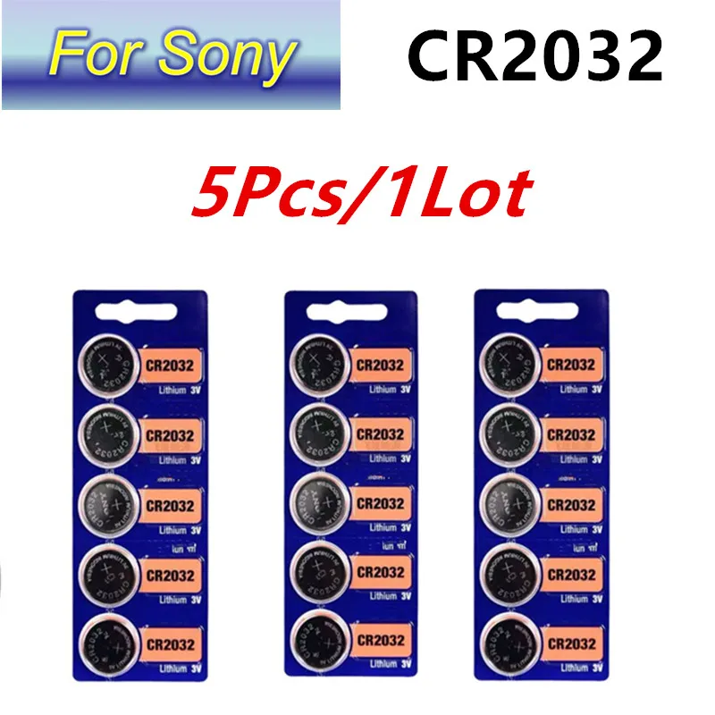 5-50pcs Original For Sony CR2032 CR2032 Button Cell Battery cr 2032 For Watch Toys Remote Control Computer Calculator Control