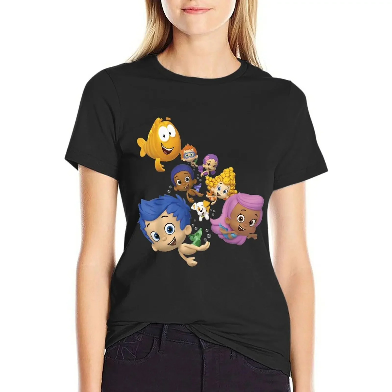 

Bubble Guppies Swimming T-Shirt new edition customs design your own tees hippie clothes clothes for Women