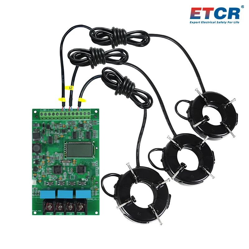 ETCR8340 في الوقت الحقيقي تسرب التيار والجهد على الخط تستر محول الأساسية التأريض المراقبة الحالية 6 قنوات متر