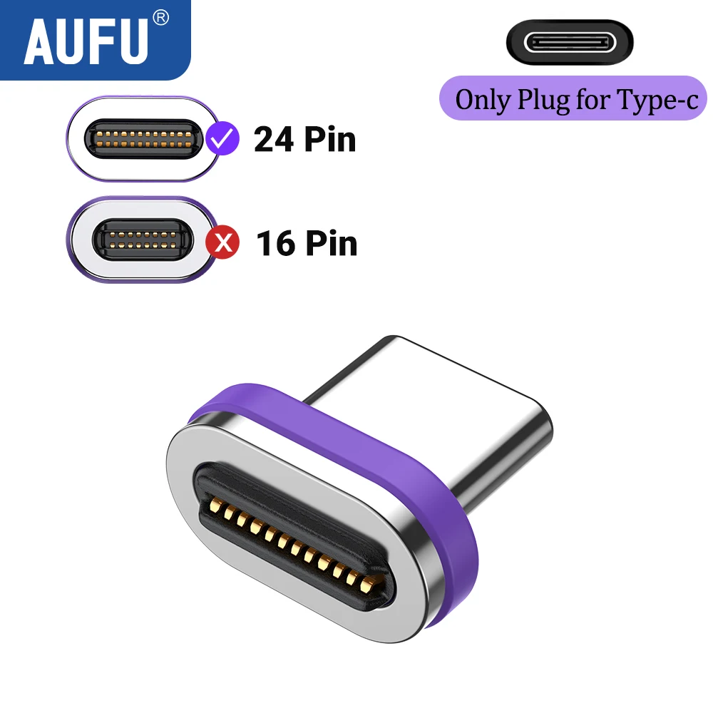 AUFU 240 W magnetischer USB-C-Adapter, schnelles Aufladen, Typ C auf USB-C-USB4-Anschluss, 40 Gbit/s, 8 K60 Hz, für Thunderbolt 4 3 iPhone 16 MacBook