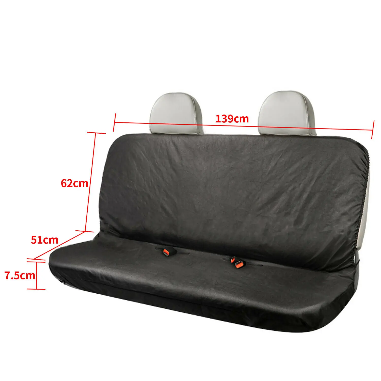 

Black Heavy-Duty Waterproof Rear Seat Cover Universal Pet Dog Protector For Cars Back Seat Shield Resistant To Spills Scratches